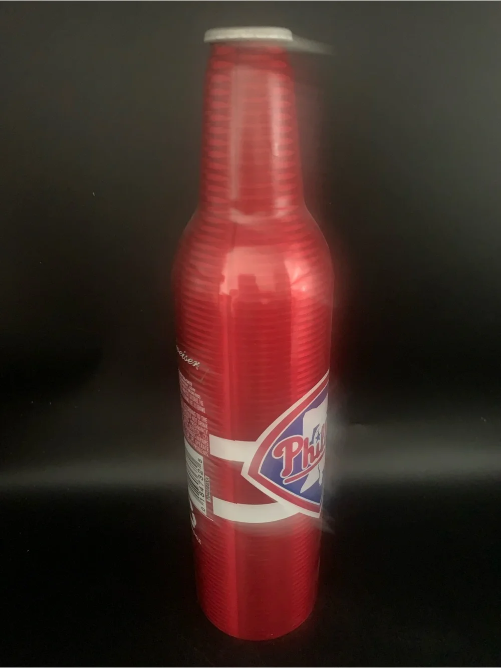 Vintage Beer Can Bud Budweiser Philadelphia Phillies Fan Bottle Can 16Oz Empty